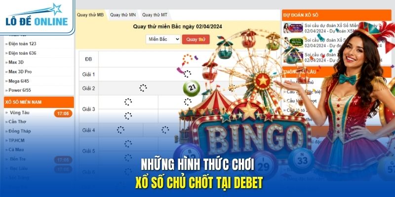 Những hình thức chơi xổ số chủ chốt tại Debet